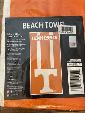 Tennessee Volunteers Beach Towel 30x60 Northwest Group NEW